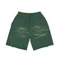 Vintage Washed Tiger Stripes Short Pants
